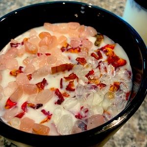 Rose quays and rose scented candle